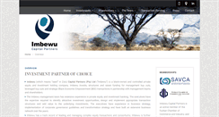 Desktop Screenshot of imbewucapital.co.za